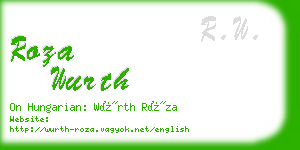 roza wurth business card